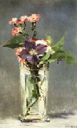 Carnations and Clematis in a Crystal Vase, Edouard Manet